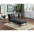 thumbnail image 3 of Black Polyfiber 2pc Sectional Sofa Set Living Room Furniture Solid wood Legs Plush Couch Adjustable Sofa Chaise, 3 of 12