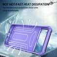thumbnail image 4 of For Google Pixel 9 / 9 Pro Case with Belt Clip Holster, Heavy Duty Military Grade Drop Protective, 360° Rotating Kickstand Shockproof TPU Shell Durable Rugged Cover For Google Pixel 9 / 9 Pro, Purple, 4 of 15