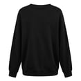 thumbnail image 7 of Womens Sweatshirt Sawvnm Women's Fashionable Casual Long-sleeved Pocket V-neck Capless Sweater Top Black XXL, 7 of 7