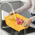 thumbnail image 5 of Uhnauch Collapsible Colander - Foldable Drain Basket With Resting Feet - Kitchen Food Strainer For Pasta, Fruit, Vegetables - Space-Saving, Bpa-Free, Dishwasher Safe,1Pcs, 5 of 7