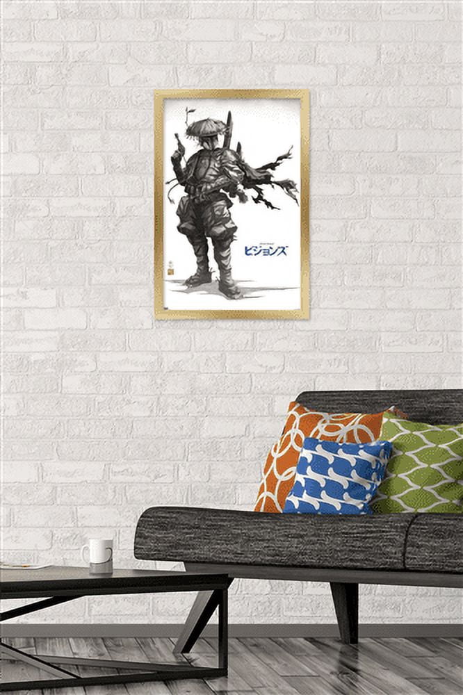 Star Wars: Visions - Boba Wall Poster, 14.725" x 22.375", Framed