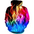 thumbnail image 2 of Hommes Femmes Sweat à Capuche 3D Mode Manches Longues avec Poche, 2 of 4