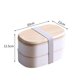 thumbnail image 3 of Fiambrera de grano de madera de caja Bento con correa de doble capa de estilo japonés Afortunado Sencillez, 3 of 4