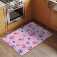thumbnail image 2 of Spring Floral Entryway Rug 2'x3'&nbsp; Non Slip Front Door Mats, Summer Botanical Purple Pink Flower Entrance Rugs Indoor Outdoor Carpet, Washable Floor Mats Small Area Rug for Bedroom Kitchen, 2 of 8