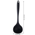 thumbnail image 1 of Silicone Spatula Heat-resistant Spoon Non Spatula Silicone Stick Spatula Baking Scraper Non-stick Soup Ladle Baking Kitchen Utensils, Black, Spoon, 1 of 1