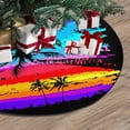 thumbnail image 3 of FMSHPON Color Palm Tree Xmas Christmas Tree Skirt Stand Mat for Holiday Party Decoration Indoor Outdoor 48 inches, 3 of 3