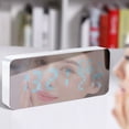 thumbnail image 1 of Mistaha Digital Mirror Alarm Clock 115 RGB 3 Time Displays Luminance Adjustment Daily Alarm Voice, 1 of 8