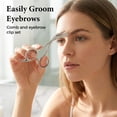 thumbnail image 4 of Eyebrow Scissors with Comb for Precision Trimming, Stainless Steel Brow Cutter and Shaper, Black, 4 of 4