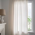thumbnail image 2 of Cortina de estudio con semisombra blanca simple americana, cortina divisoria con encaje para sala de estar, cortina terminada, 2 of 6