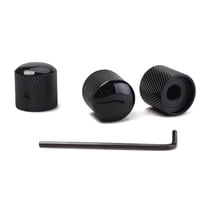 BESTYASH 4pcs Metal Bass Knobs Black for Volume Control in Performance