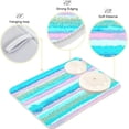 thumbnail image 4 of Turquoise Stripe Dish Drying Mat for Kitchen Countertop 16x18 Rectangle Teal Aqua Small Drying Mat Reusable Quick Dry Dish Sink Absorbent Mats Dishwasher Easy Clean Decorative Home Decor Essentials, 4 of 7