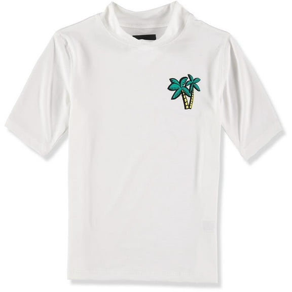 Rash Guard Boys 4-20 Swimwear Rashguard White / Green 6/7