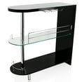 thumbnail image 2 of Furniture of America Seah 2-Shelf Mini Server, Black and Chrome, 2 of 4