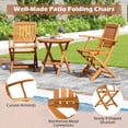 thumbnail image 7 of GVN Patio Wood Folding Chair Set of 2 with Armrests and Slatted Seat, 7 of 7
