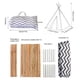 thumbnail image 3 of Wosthever Tienda de juegos para niños, juguete interactivo para niños de jardín de infantes decorativo para interiores, decoración portátil, carpas Raya gris, 3 of 6