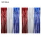 thumbnail image 2 of Cortinas con flecos de aluminio, 2 paquetes de cortinas metálicas brillantes, decoración para fotomatón de fiesta, rojo, blanco y azul, 2 of 5