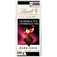 thumbnail image 1 of Lindt EXCELLENCE Cranberry & Nuts Dark Chocolate Bar, 100g, 1 of 6