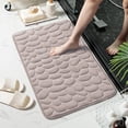 thumbnail image 5 of Memory Foam Bath Mat Taupe Pebble Design 32x20, 5 of 10
