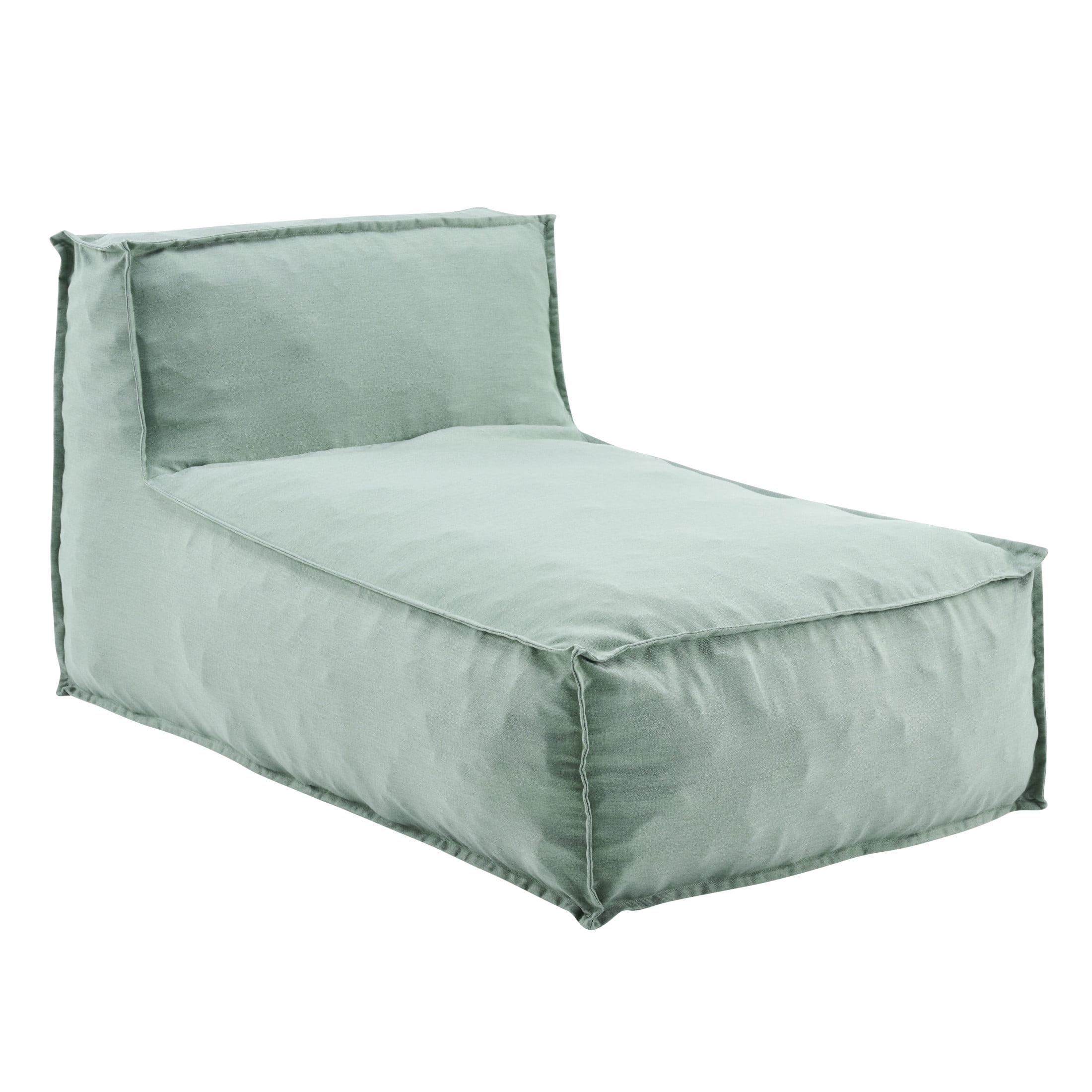 Christopher Knight Home 61" Outdoor Bean Bag Lounge Chair, Plush Foam Filled, Patio Garden Seating, Mint