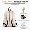 thumbnail image 3 of Mochila escolar para niñas, mochila impermeable para escuela secundaria, mochila bonita para adolescentes y niños, mochila escolar sencilla, mochila universitaria, 3 of 4