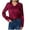Burgundy, variant on Women's Satin Blouse V Neck Long Sleeve Elegant Loose Shirt Dressy Work Office Business Casual Party Top Burgundy