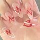 thumbnail image 1 of 24pcs Press On Nails Sweet Style Fake Nails Short/long Paragraph Removable, 1 of 4