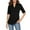 Black, variant on gakvbuo Fall Clothes For Women 2022 Trendy Business Casual Plus Size Tops For WomenWomen Fashion Casual Solid Color Pullover Slim Fit Half Sleeve V-Neck Tops