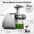 thumbnail image 3 of Cold Press Juicer, Aobosi Slow Masticating Juicer Machines with Reverse Function, Quiet Motor, High Juice Yield with Juice Jug & Brush for Cleaning, Gray, 3 of 8