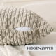 thumbnail image 3 of HAPPINESS Paquete de 4 Fundas de Almohada 26x26, Fundas de Almohada de Pana a Rayas de Felpa Suave Navideña, Café Marrón Beige, 3 of 6