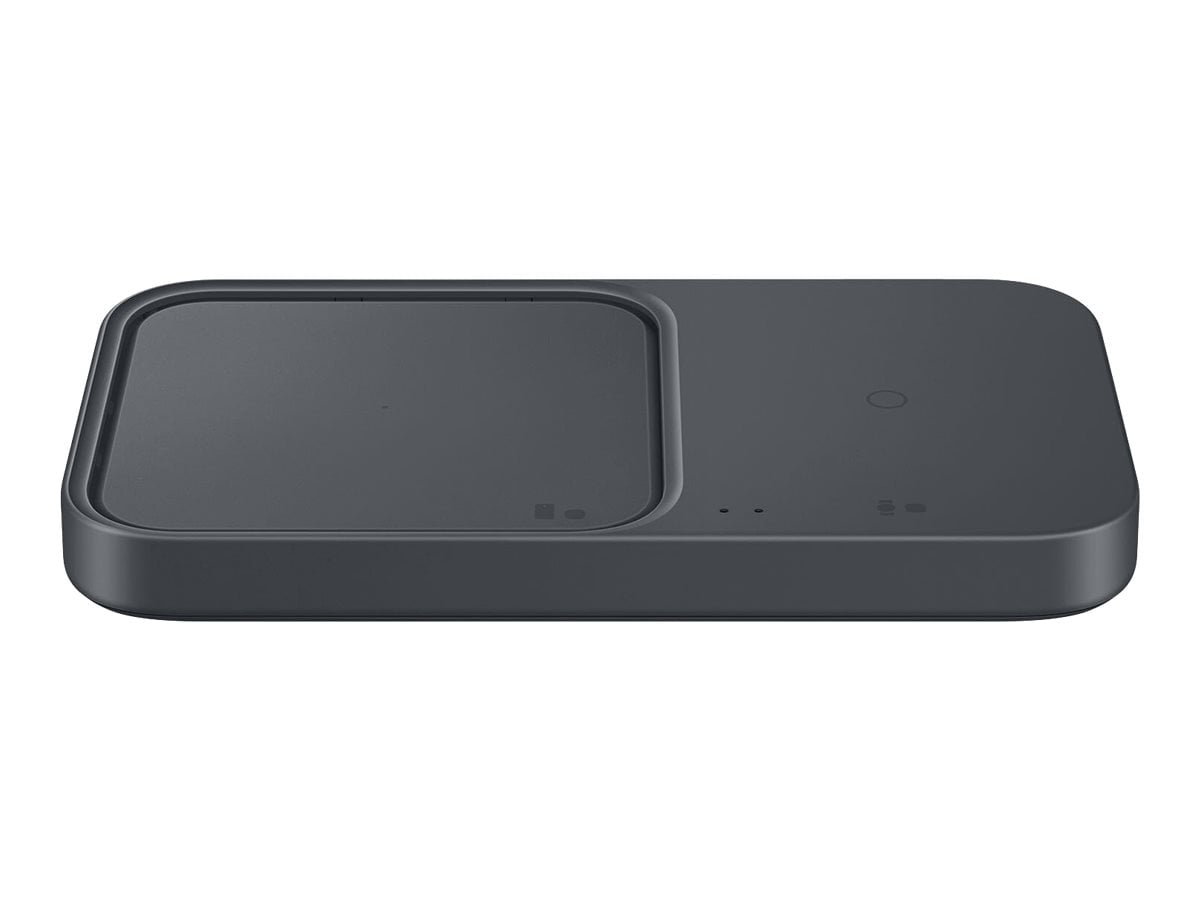 SAMSUNG 15W Wireless Charger Duo w/ USB C Cable, Charge 2 Devices at Once, Cordless Super Fast Charging Pad for Galaxy Phones and Devices, 2022, US Version, Dark Grey