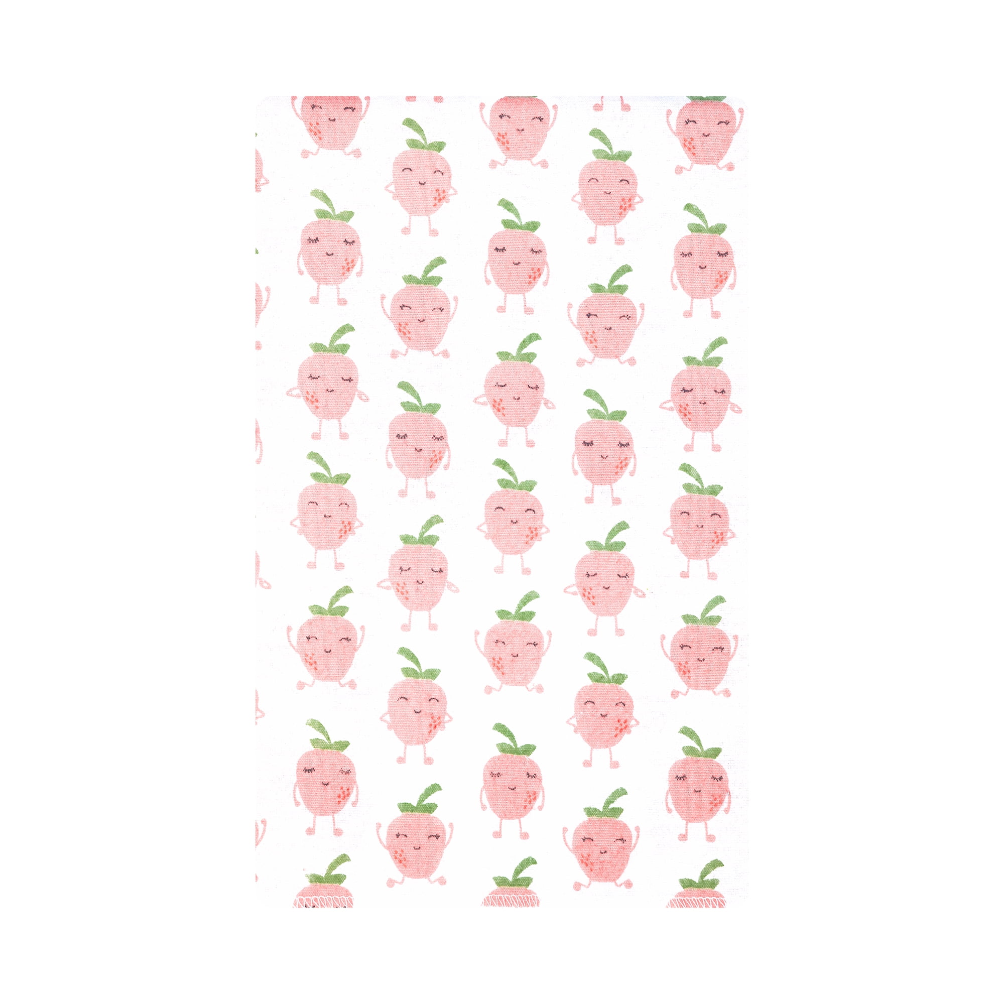 Hudson Baby Unisex Baby Cotton Poly Flannel Burp Cloths, Happy Strawberries, One Size