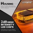 thumbnail image 3 of Xprite USA 52010A-Y Alpha Series 240 LED Strobe Light with Magnetic Base - Amber, 3 of 6