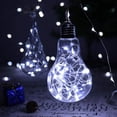 thumbnail image 5 of Guirnalda de luces solares al aire libre -2 piezas 15 m 150 LED Alambre de cobre Guirnalda de luces navideñas solares con 8 modos, para decoración al aire libre, jardín, árboles, etc. (blanco cálido) Kuyhfg Bienvenido a Kuyhfg, 5 of 5