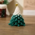 thumbnail image 4 of CuiLiyq Christmas Desktop Candle Decoration, Christmas Tree Shaped Candle, For Home Holiday Wedding Party Desktop Decoration (Navy), 4 of 6