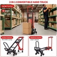 thumbnail image 4 of Veeboto 3-IN-1 Heavy Duty Aluminum Stair Climbing Dolly, 1000LBS Capacity Industrial Convertible Folding Hand Truck Dolly Cart with Solid Wheels for Office/Moving/Travel Red, 4 of 7