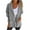 Gray Open Front Cardigan Sweater, variant on JSGEK Women's Blazer Long Sleeve Open Front Cardigan Button Down Solid Color Pocket Blazer Jacket Black XXXL