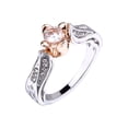thumbnail image 2 of Zzbeans Simulated Zirconia Ring, Cubic Zirconia CZ Ring for Women, Fashion Electroplated Alloy Wedding Party Promise Ring, Silver, 2 of 6