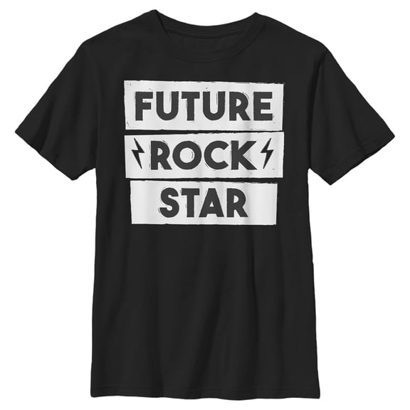 Boy's Lost Gods Future Rock Star  Graphic Tee Black Medium