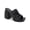 Black, variant on New York Womens Anika Faux Leather Peep-Toe Platform Sandals