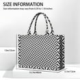 thumbnail image 3 of Large Capacity Tote Bag,Black White Triangle Checkered Pattern Handbag Fashion Luxury Tote Bag,15.7"x13"x 5.1" Inches,Laptop Compatible, 3 of 6
