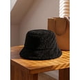 thumbnail image 6 of BadPiggies Women Winter Bucket Hat Adjustable Vintage Cloche Hats Warm Faux Fur Wool Outdoor Fisherman Cap, 6 of 6