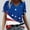 Navy, variant on Blczomt Womens Tops Plus Patriotic July 4th Independence Day T Shirts 2025 American Flag Short Sleeve Blouses for Curvy Women