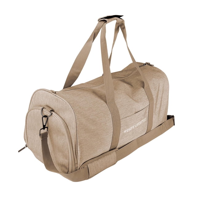 Bolsa Deportiva para Gimnasio, Bolsa de Lona, Duradera, de Viaje, de Gran Capacidad, para Ropa Y Equipo Sudorosos, Bolsa para Ropa de Golf para Deport Marrón