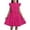 962Hot Pink2033, variant on Rggeeun Toddler Girls Dresses Ruffle Sleeves Summer O-Neck Chiffon Plain Children Elegant A-Line Party Dress Kids Festive Dress With Belt Relaxed Fit Casual Sundress