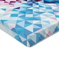 thumbnail image 2 of Ambesonne Digital Fitted Sheet, Abstract Mosaic Ombre, Full Size, Pink Blue and White, 2 of 3
