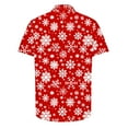 thumbnail image 4 of Elvqul Mens Shirts Christmas Button up Cute Vacation Printed Shirts for Men Short Sleeve, 4 of 5
