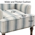 thumbnail image 7 of DREAMSIDEA Stripe Accent Chairs Set of 2,Living Room Chair with Arms, Comfy Single Sofa Reading Chair Nailhead Trim for Bedroom, Blue, 7 of 7