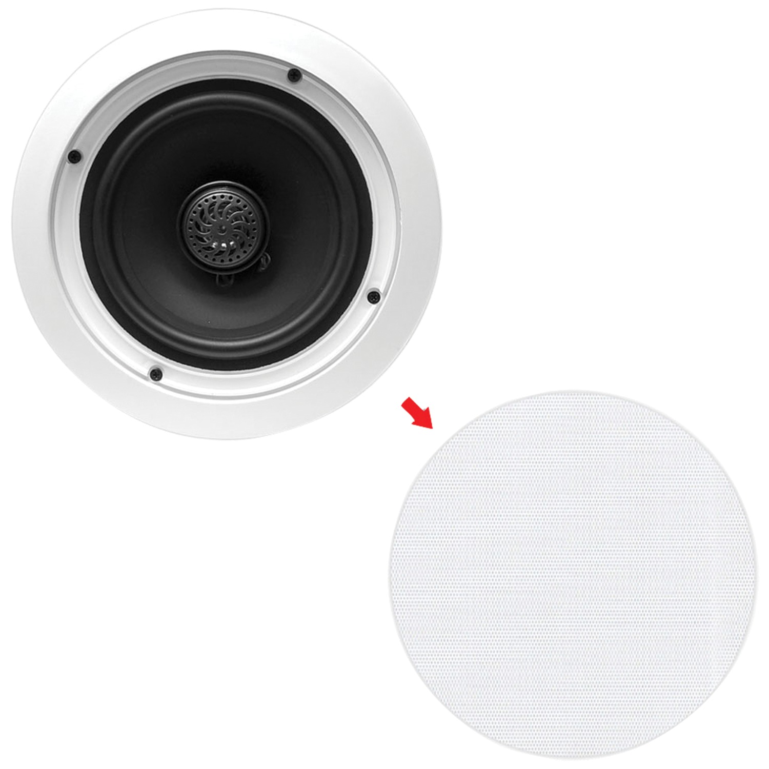 Pyle Home 6.5 Inch 250W 2 Way In Wall In Ceiling Stereo Speaker, Pair | PDIC60T - image 3 of 4