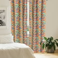 thumbnail image 2 of Ambesonne Cartoon Curtains, Retro Pop Art Circles, Pair of 28"x84", Multicolor, 2 of 5