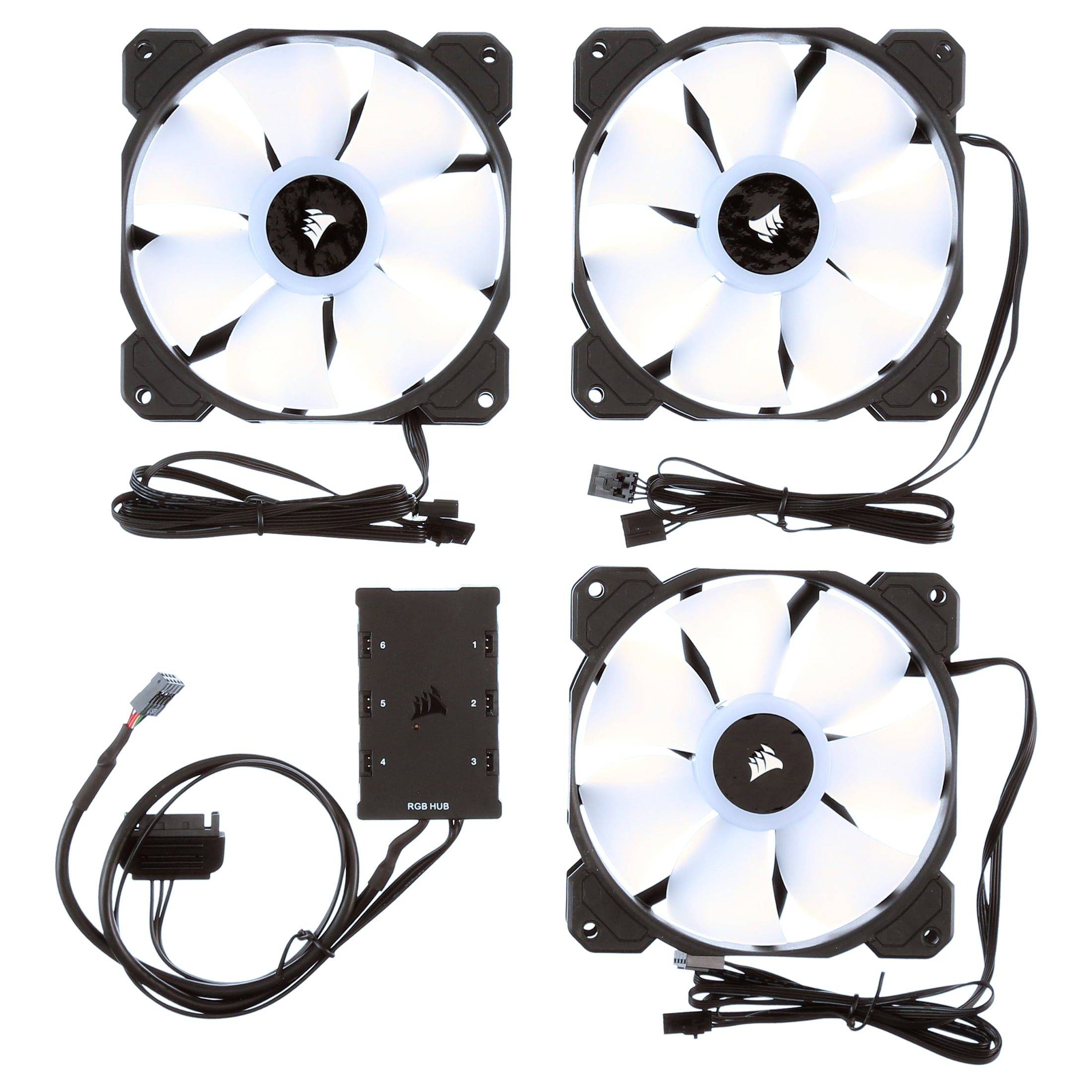 Corsair SP120RGBELITE3個&SP140RGB ELITE2個 Corsair SP120 and SP140 RGB Elite PWM Fans - PC Perspective